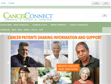 Tablet Screenshot of cancerconnect.com